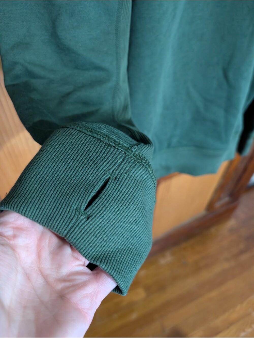 Zyia Active Cozy Olive Green Funnel Neck Women's Sweatshirt Size L - Picture 4 of 12